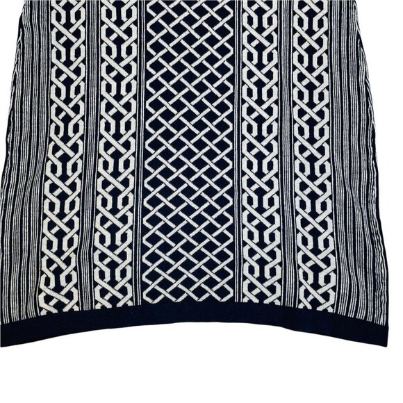 Tommy Hilfiger Navy and White Preppy Short Sleeved Sweater Dress - Picture 8 of 11